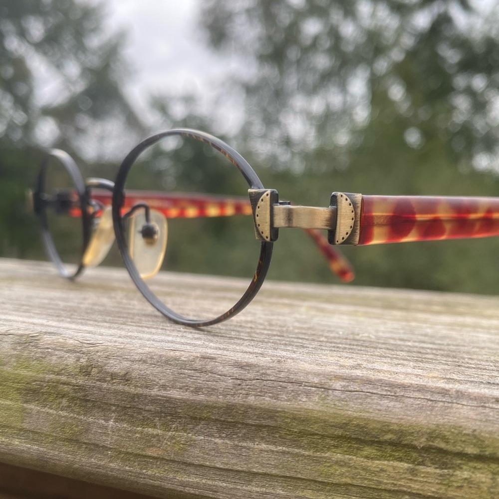 Prava glasses frames Bronze and Red 49[]19 140 Unisex oval full rim